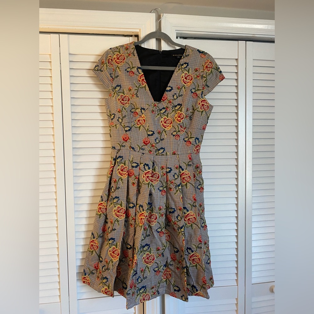 Brooks Brothers Floral Pleated Dress